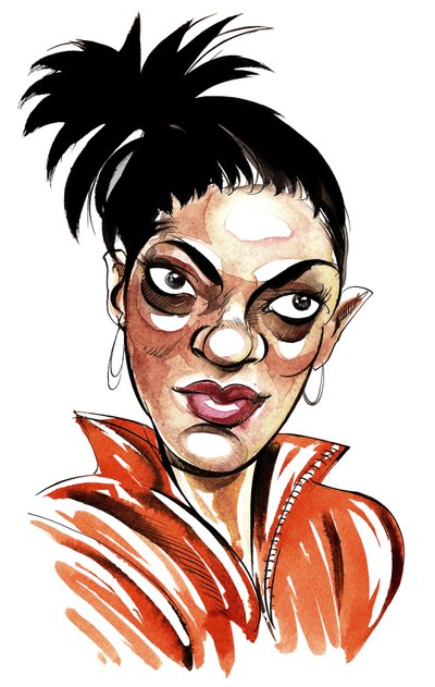 Freema Agyeman as Martha Jones, companion of 10th Doctor Who in BBC television series Doctor Who by Neale Osborne